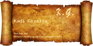 Kadi Gizella névjegykártya
