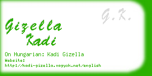 gizella kadi business card